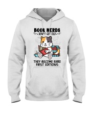 Cat Book Nerds Don't Get Old Hooded Sweatshirt front