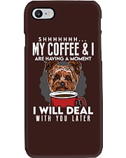 Terrier Dog My Coffee I Are Having A Moment Phone Case tile
