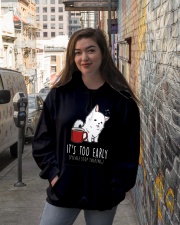 Samoyed Dog It's Too Early Hooded Sweatshirt lifestyle-unisex-hoodie-front-1