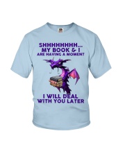 Dragon My Book And I Are Having A Moment Youth T-Shirt tile