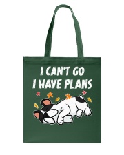 Bulldog Dog I Can't Go I Have Plans Tote Bag tile