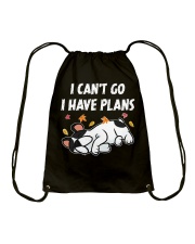 Bulldog Dog I Can't Go I Have Plans Drawstring Bag tile