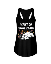 Bulldog Dog I Can't Go I Have Plans Ladies Flowy Tank tile