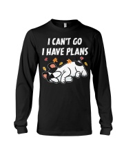 Bulldog Dog I Can't Go I Have Plans Long Sleeve Tee tile