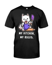 Samoyed Dog My Kitchen My Rules Classic T-Shirt tile