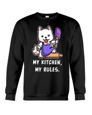 Samoyed Dog My Kitchen My Rules Crewneck Sweatshirt tile