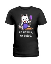 Samoyed Dog My Kitchen My Rules Ladies T-Shirt tile