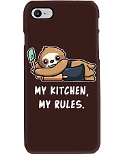 Sloth My Kitchen My Rules Phone Case tile