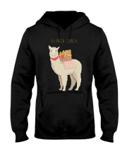 Llama Alpaca Lunch Hooded Sweatshirt front