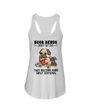 Book Nerds Don't Get Old Pug Dog Ladies Flowy Tank tile
