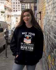 Teacher May Your Coffee Be Stronger Teacher Humor Hooded Sweatshirt lifestyle-unisex-hoodie-front-1