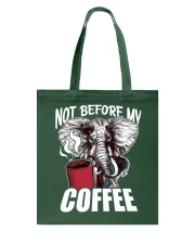 Elephants Not Before My Coffee Tote Bag tile