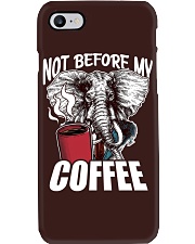 Elephants Not Before My Coffee Phone Case tile