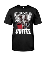 Elephants Not Before My Coffee Classic T-Shirt tile