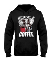 Elephants Not Before My Coffee Hooded Sweatshirt front