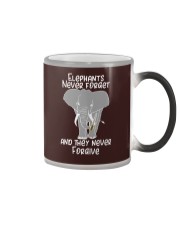 Elephants Never Forget And They Never Forgive Color Changing Mug tile