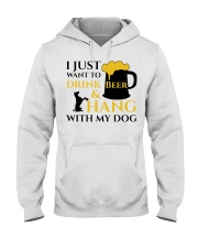 Beer And My Dog Hooded Sweatshirt front