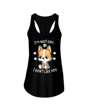 Corgi Dog I'm Not Shy I Don't Like You Ladies Flowy Tank tile