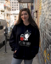 Husky Dog It's Too Early Hooded Sweatshirt lifestyle-unisex-hoodie-front-1