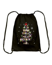 Pug Dog Cute Christmas Tree Gift Drawstring Bag tile