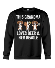 Beagle Dog This Grandma Loves Beer Crewneck Sweatshirt tile