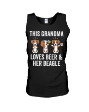 Beagle Dog This Grandma Loves Beer Unisex Tank tile