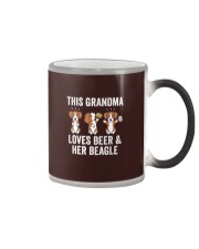 Beagle Dog This Grandma Loves Beer Color Changing Mug tile