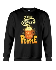 Cat I Like Coffee More Than People Crewneck Sweatshirt tile