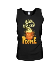 Cat I Like Coffee More Than People Unisex Tank tile