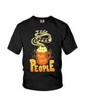 Cat I Like Coffee More Than People Youth T-Shirt tile
