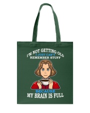 Coffee My Brain Is Full Tote Bag tile