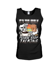 Teacher It's Too Early Please Stop Talking Unisex Tank tile