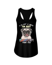 Pug Dog I'm Not A Nerd Ladies Flowy Tank tile