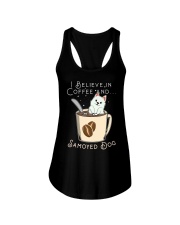 Samoyed Dog I Believe In Coffee And Samoyed Dog Ladies Flowy Tank tile