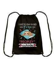 Sloth I Like To Stay In Bed 3 Drawstring Bag tile