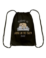 Sloth Today IS Laying On The Couch Day Drawstring Bag tile