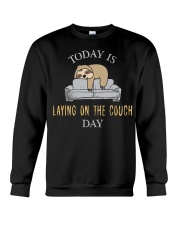 Sloth Today IS Laying On The Couch Day Crewneck Sweatshirt tile