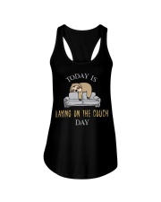Sloth Today IS Laying On The Couch Day Ladies Flowy Tank tile