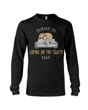 Sloth Today IS Laying On The Couch Day Long Sleeve Tee tile