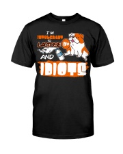 Bulldog Dog I'm Intolerant To Lactose And Idiots Classic T-Shirt tile