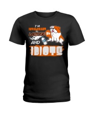 Bulldog Dog I'm Intolerant To Lactose And Idiots Ladies T-Shirt tile