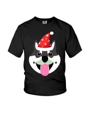 Husky Dog Cute Husky Dog Face Youth T-Shirt tile