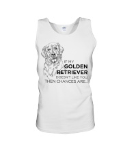 Golden Retriever Dog Doesn't Like You Unisex Tank tile