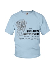 Golden Retriever Dog Doesn't Like You Youth T-Shirt tile