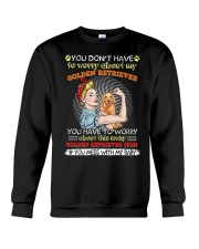 Golden Retriever Dog Crazy Golden Retriever Mom Crewneck Sweatshirt tile