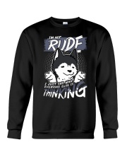 Husky Dog I'm Not Rude Crewneck Sweatshirt tile