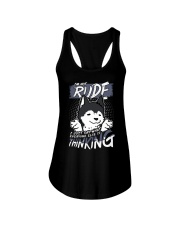 Husky Dog I'm Not Rude Ladies Flowy Tank tile