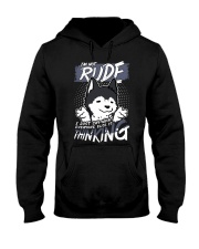Husky Dog I'm Not Rude Hooded Sweatshirt front