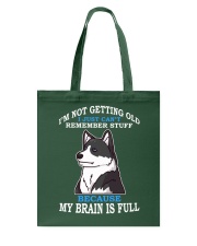 Husky Dog My Brain Is Full Tote Bag tile