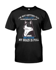 Husky Dog My Brain Is Full Classic T-Shirt tile